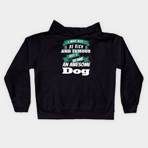 Proud Dog Lovers Funny Gift Kids Hoodie by Merchweaver